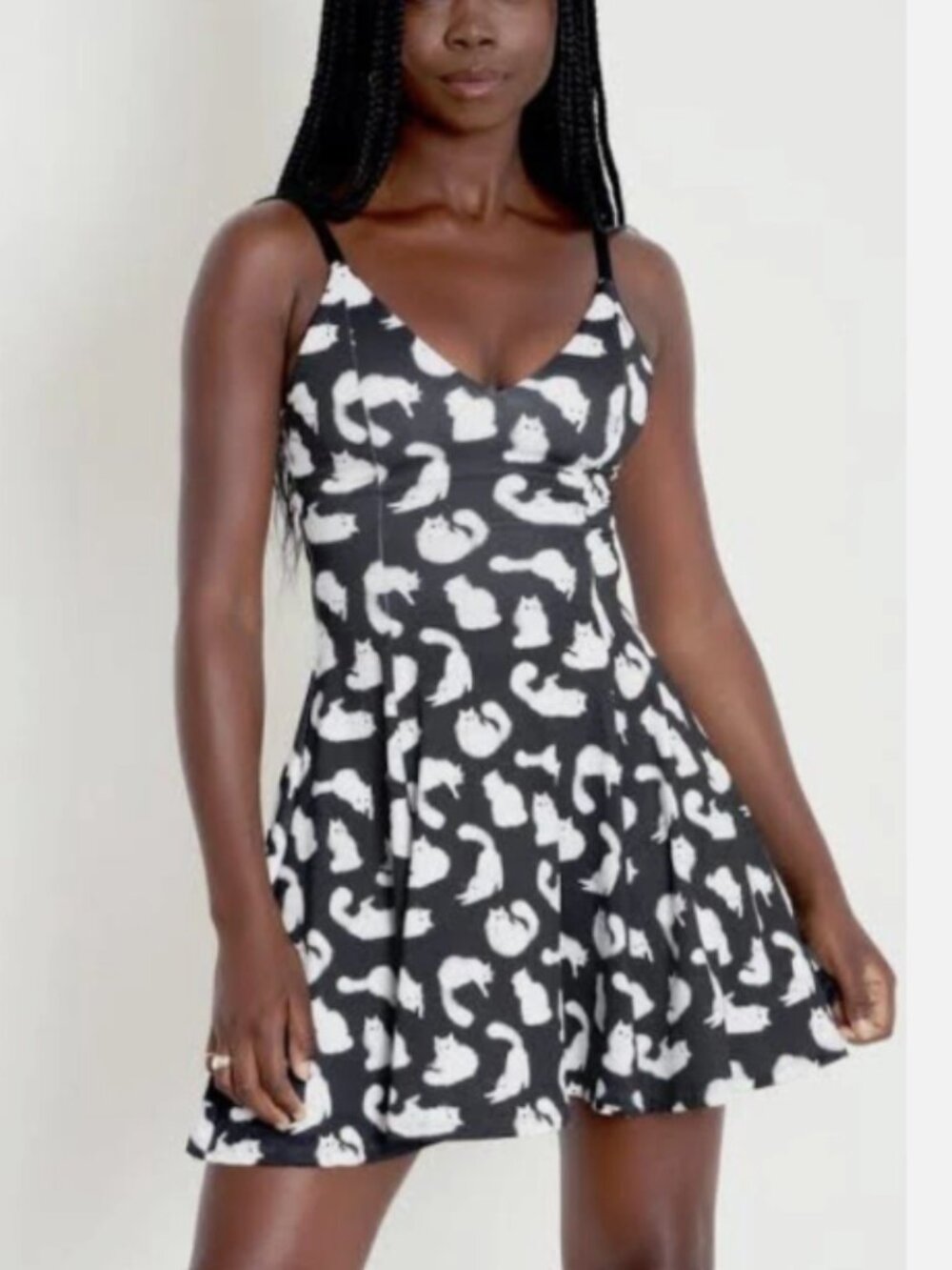 Blackmilk - Ghost Kitties Mini Strappy Dress - Limited